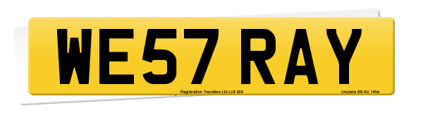 Registration number WE57 RAY